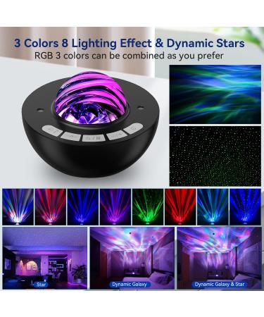Galaxy Projector Night Light with White Noise, Colorful Lights, Bluetooth Music Speaker and Remote Control - Perfect for Bedroom, Party, Kids Gifts - Black - Buy Online on GoSupps.com