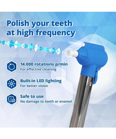 Optismile Dental Polisher - Professional Tooth Cleaning for Whiter Teeth | Removes Discoloration Plaque & Tartar | Complete Dental Elevator Set with 5 Polishing Runs - Buy Online on GoSupps.com