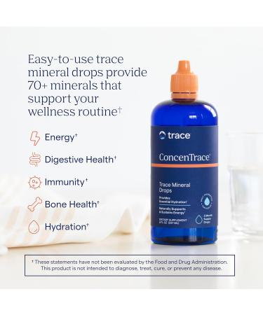 Trace Minerals Research ConcenTrace Trace Mineral Drops 8 fl oz - Optimal Mineral Supplement - Buy Online on GoSupps.com