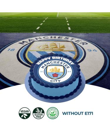 YummyArt Edible Cake Topper - edible cake decorations 20cm diameter edible cake toppers compatible with man city cake topper edible football cake toppers edible - Buy Online on GoSupps.com