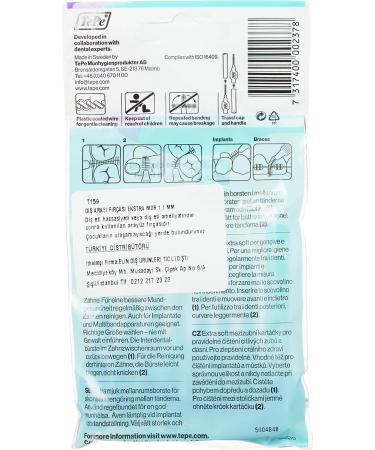 TePe Interdental Brushes X-Soft Light Purple - 1.1 mm 8 Pack | Best Interdental Care for Healthy Teeth - Buy Online on GoSupps.com