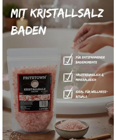  FRITZTOWN FRITZTOWN Pink Crystal Salt Known as Himalayan Salt | Diamond White | Wholesale for Salt Mill | 900g | Resealable | Original - Buy Online on GoSupps.com
