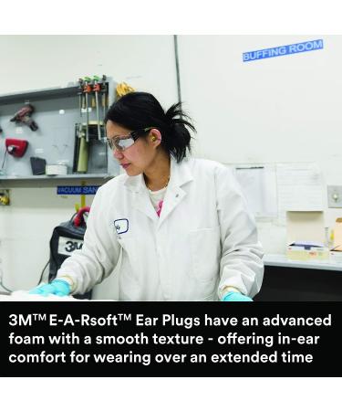 3M Ear Plugs 200/Box E-A-Rsoft Superfit 311-4109 with Metal Detectable Cord - NRR 32 Disposable Foam for Drilling, Grinding, Machining, Sawing, Sanding, Welding - Yellow/Red - Buy Online on GoSupps.com