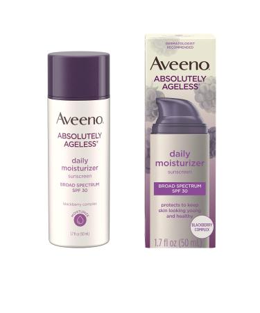 Aveeno Absolutely Ageless Anti-Wrinkle Facial Moisturizer with SPF 30 Sunscreen  Antioxidant-Rich Blackberry Complex  Vitamins C & E  Non-Comedogenic & Oil-Free Moisturizer  1.7 fl. oz