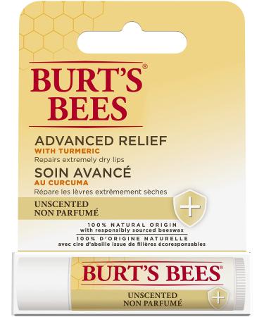 Burt's Bees 100% of natural origin progressive relief of lip balm with beeswax and antioxidant turmeric turmeric 1 piece (1 Pack)