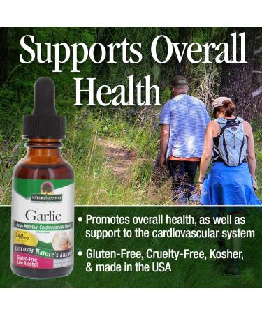 Nature's Answer Garlic Extract 1oz | Gluten-Free, Non-GMO, Kosher | Supports Health & Well-Being - Buy Online on GoSupps.com
