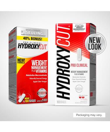 Hydroxycut Pro Clinical Weight Loss Supplements with Apple Cider Vinegar Burn Calories & Get Naturally Sourced Energy 50 Servings (100 Pills) - Buy Online on GoSupps.com