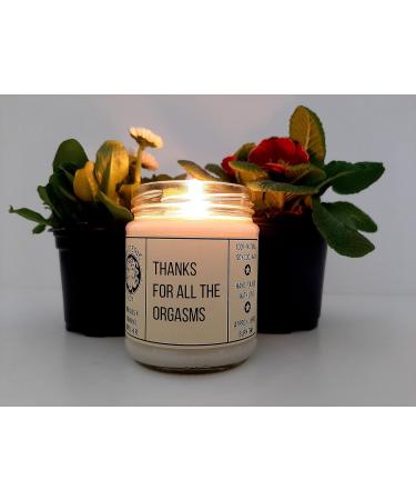 Thanks for All The Orgasms - Hand Poured Scented Candle Naughty Funny Unusual Quirky Birthday Anniversary Couples Gift for Him & Her (Chocolate Truffle & Posh Honey) - Buy Online on GoSupps.com