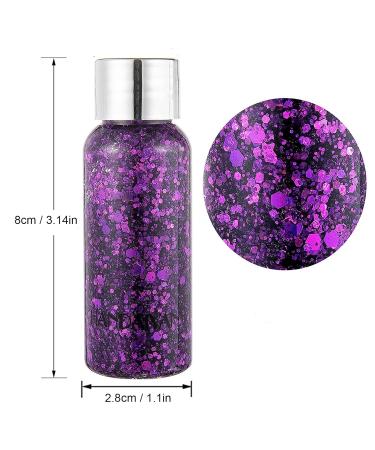 Body Glitter Gel - Long Lasting Purple Chunky Liquid Glitter for Festivals & DIY Arts Crafts - Buy Online on GoSupps.com