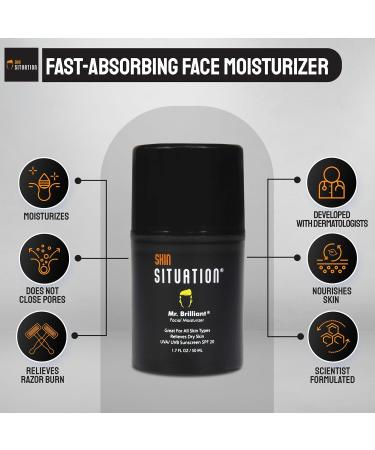 Skin Situation Mr. Radiant Daily Face Wash Mr. Brilliant Face Moisturizer and Toiletry Bag - Buy Online on GoSupps.com