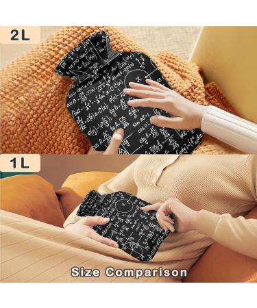 NAANLE 2L Transparent Hot Water Bottle with Cover - Pain Relief & Heat Therapy for Hands & Feet - Ideal for Gaming & Comfort - Buy Online on GoSupps.com