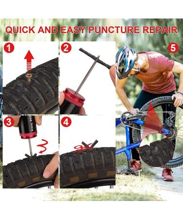 Aracey Tubeless Tire Repair Kit for MTB & Road Bikes | Portable Capsule Design | Fix Puncture/Flat | Plugger Tool & Plugs Included - 10 Bacon & 10 Black Strips - Buy Online on GoSupps.com