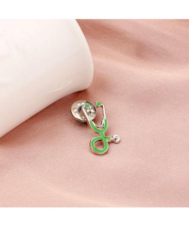 Buy Nurse Stethoscope Enamel Pin | Medical Brooch Gift for Doctors & Nurses - Green-S - Buy Online on GoSupps.com
