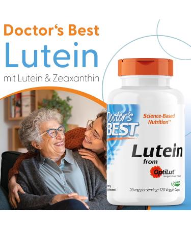 Buy Doctor's Best Lutein with OptiLut 10 mg - 120 Vegan Capsules | High Dose Carotenoid & Zeaxanthin | Soy-Free & Gluten-Free | Laboratory Tested for Quality - Buy Online on GoSupps.com