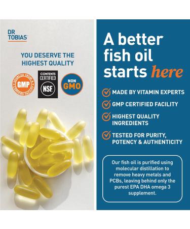 Dr. Tobias Omega 3 Fish Oil and Vitamin D-3 Promotes Overall Health - 3 Month Supply - Buy Online on GoSupps.com