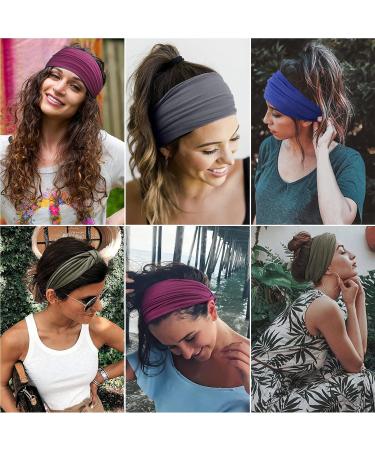 Kavya Boho Print Leopard Headbands for Women - 6 Pcs Hair Accessories Set | Elastic Hair Bands for Fashion and Yoga - UK Wide Delivery - Buy Online on GoSupps.com