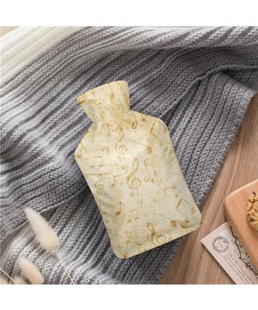 Hot Water Bottle with Lid | Musical Notes Rubber Bag for Pain Relief Cramps & Therapy | International Shipping Available - Buy Online on GoSupps.com