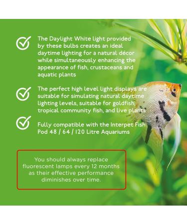 Aqua-Terra 15W Brightday White Replacement Bulb for Fish Pod 48/64 & 120L Aquarium - E27 Screw Base - Natural Daylight Effect - Buy Online on GoSupps.com