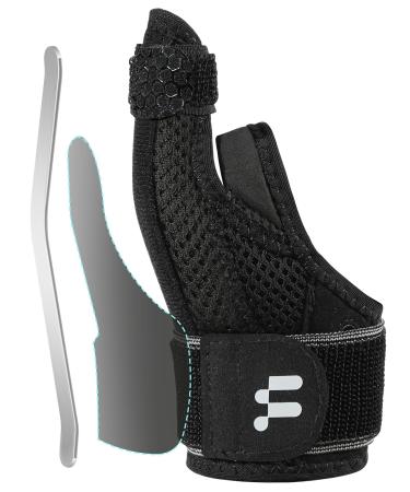 2 in 1 Wrist and Thumb Brace for Arthritis Pain and Support Soft Thumb Opening Ergonomic Thumb Spica Splint for De Quervains Tenosynovitis Mild Carpal Tunnel Trigger Thumb Stabilizer S Black