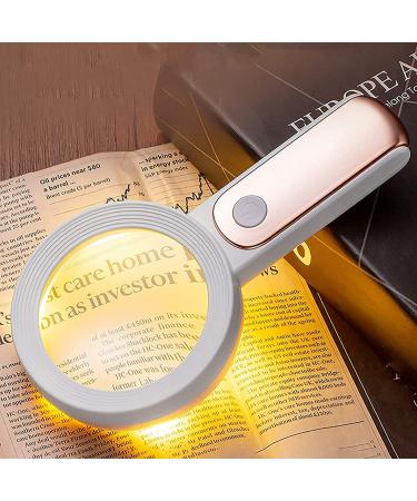 Magnifying Glass 18LED Lighting Magnifying Glass Magnifying Glass 30X Hand-held Large Magnifying Glass Magnifier