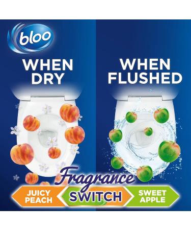 Bloo Fragrance Switch Toilet Rim Block 50g - Juicy Peach & Sweet Apple | 1 Pack - Buy Online on GoSupps.com