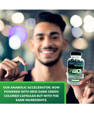 Worldwide Nutrition Anabolic Accelerator Supplement - Muscle Growth & Strength Power - Plant-Based Workout Enhancer - Cortisol Blocker & Metabolism Booster - 180 Capsules - Buy Online on GoSupps.com