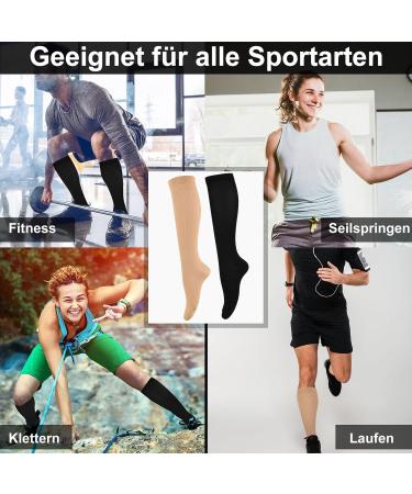 Newofview 6 Pair Compression Stockings for Men & Women | Medical Support Socks for Thrombosis Travel Flight Sports & Running - XXL Size - Buy Online on GoSupps.com