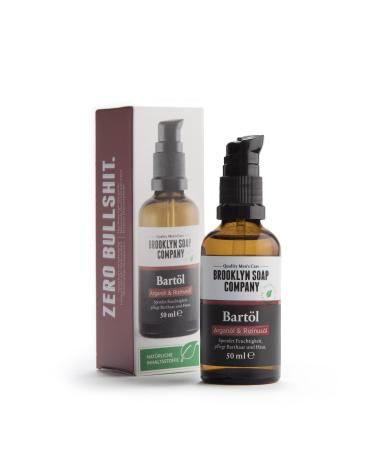 Bart l (50ml) Brooklyn Soap Company Bart Oil for daily beard care of 3-day beard or full beard Beard Oil as a gift for men and for the trip Single unit