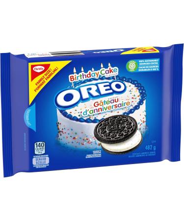 OREO Birthday Cake Chocolate Sandwich Cookies Family Size 482 g Birthday Cake Cookies - Buy Online on GoSupps.com