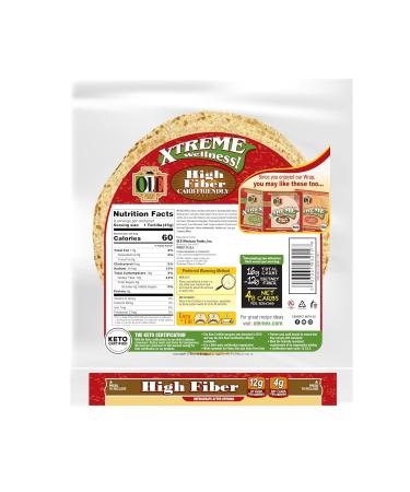 Ol Xtreme Wellness High Fiber 8 Flour Tortillas, 8 Count (Pack of 6) - Keto Certified & Carb Lean - Buy Online on GoSupps.com