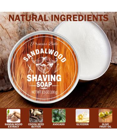 Premium Sandalwood Shaving Soap for Men | Rich Foam & Moisturizing Beard Soap | International Shipping - Buy Online on GoSupps.com