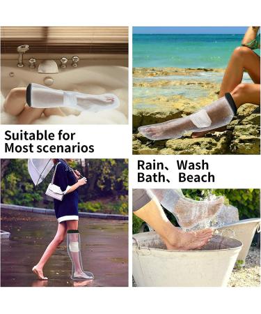 Sgnsvj Waterproof Cast Shower Cover Leg for Adults Foot and Lower Leg Cast Wounds Protector Showering Bath Accessories - Buy Online on GoSupps.com