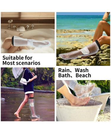 wemee Waterproof Cast Shower Cover Leg for Adults Foot and Lower Leg Cast Wounds Protector Showering Bath Accessories - Buy Online on GoSupps.com