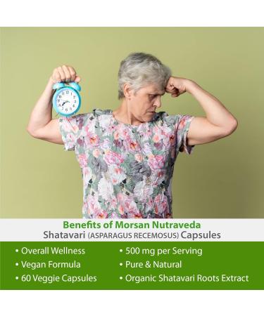 Natural and Pure Herbal Asparagus RACEMOSUS (Shatavari) Extract Capsules | Highest Potency 100% Herbal Product | Pack of 60 X 500 mg. Veg. Capsules (Pack of 2 Jar) - Buy Online on GoSupps.com
