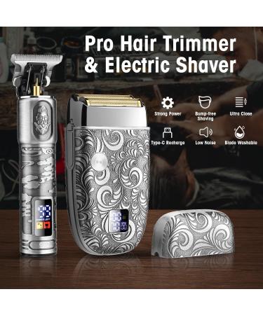 Suttik Electric Razor for Men - Waterproof Foil Shaver Set Beard Trimmer & Replacement Blade - Perfect Gift for Facial Grooming & Bald Heads - Buy Online on GoSupps.com