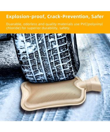Leakage-Proof 2L Heat Bottle with Kangaroo Pocket | Long-Term Warmth & Pain Relief for Children & Adults - Gray - Buy Online on GoSupps.com