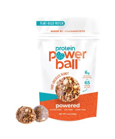 Protein Power Ball | On-the-Go Snacks | Gluten Free, Dairy Free, Soy Free Snack | High Protein Energy Bites (Dark Chocolate Peanut, 2 Pack) Dark Chocolate Peanut 4.5 Ounce (Pack of 2)