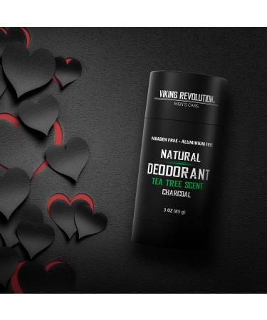 Viking Revolution Tea Tree Deodorant for Men - Natural Deodorant for Men Charcoal Deodorant Men with Shea Butter Coconut Oil Baking Soda Beeswax - Mens Deodorant Aluminum Free (3oz) Tea Tree 3 Ounce (Pack of 1) - Buy Online on GoSupps.com