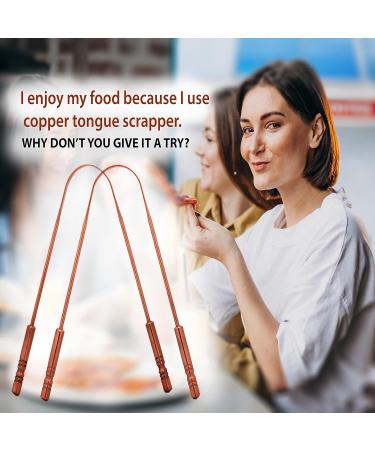 CRAFTYCASA Copper Tongue Scraper for Adult and Kids - Natural Ayurvedic Cleaner for Fresh Breath (Pack of 2) - Buy Online on GoSupps.com