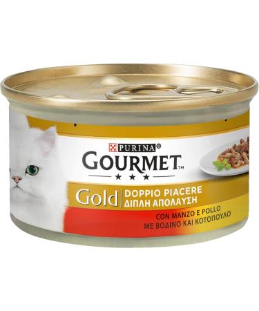 Purina Gourmet Gold Double Pleasure Wet Cat Food - Beef & Chicken 24 Cans (85g) - Premium Cat Nutrition - Buy Online on GoSupps.com