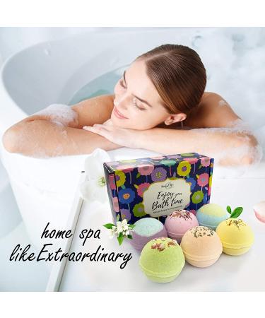 Organic Bath Bombs Gift Set for Women - 24 Natural Oils with Shea Butter for Relaxation and Stress Relief | Perfect for Wife, Girls & Kids - Buy Online on GoSupps.com