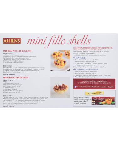 Mini Fillo Dough Shells 1.9 oz - Athens 2-Pack (30 Shells Total) - Buy Online on GoSupps.com