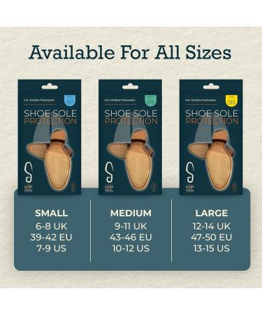 Transparent Sole Protector - Anti-Slip Shoe Grips for Men & Women | Non-Slip Pads Medium US 10-12 (EU 43-46) - Cost-Effective Shoe Sole Protection - Buy Online on GoSupps.com