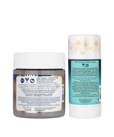 Pacifica Coconut & Charcoal Underarm Detox Scrub - Vegan, Cruelty-Free, Natural Deodorant for Sensitive Skin (2 Count) - Buy Online on GoSupps.com