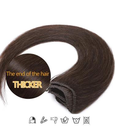 SEGO Double Drawn Clip-In Hair Extensions - Real Remy Hair Medium Brown #4 24 (61cm) 90g - Heat-Resistant 8-Part Set - Buy Online on GoSupps.com