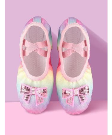 Happy Cherry Girl Ballet Shoes - Leather Sole Rainbow Colors EU Sizes 25-35 - Perfect for Dance & Ballet Training - Buy Online on GoSupps.com