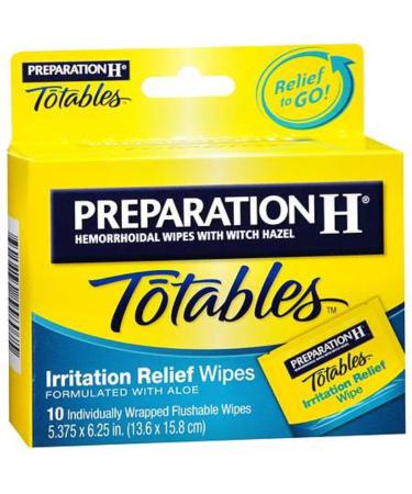 Preparation H Totables Irritation Relief Wipes - 10 Ct