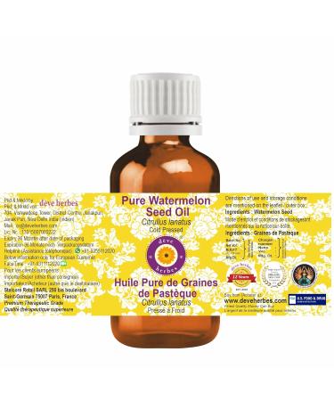 Deve Herbes Pure Watermelon Seed Oil - Cold Pressed 5ml | Natural Skin & Hair Care | International Shipping - Buy Online on GoSupps.com