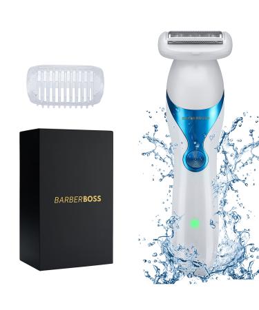 BarberBoss Electric Lady Shaver - Cordless Grooming for Body Under Arm Leg Women's Razor Wet & Dry Use Showerproof Design and Bikini Trimmer QR-8081