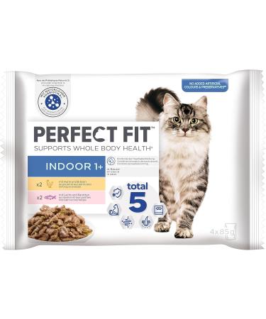 Indoor 1+ Wet Cat Food - Chicken in Sauce - 52 Pack (85g each) | Vitality Support for Adult Cats - Buy Online on GoSupps.com